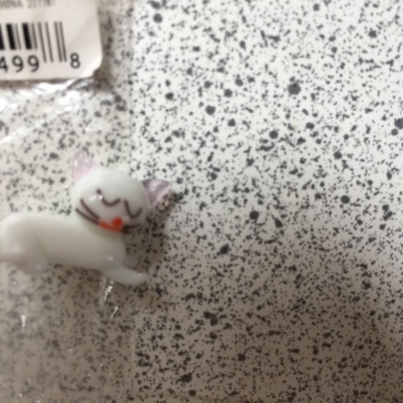 Glass miniature cat family, cat and duck - Picture 7 of 8